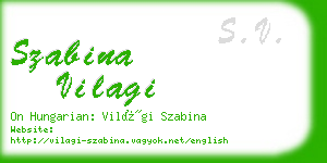 szabina vilagi business card